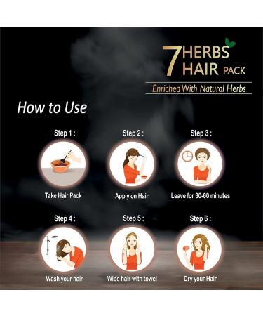 aj 7 Herbs Hai.r Pack | Ayurvedic Hair Care with Bhringraj Amla Hibiscus Methi Mehndi Shikakai Natural & Chemical-Free | Promotes Hair Growth Reduces Hair Fall & Premature Greying | 200gms - Buy Online on GoSupps.com