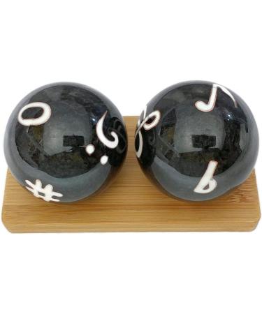 Top Chi Music Baoding Balls with Bamboo Stand - Chiming Chinese Health Balls for Hand Therapy and Stress Relief (Medium 1.6 Inch) - Buy Online on GoSupps.com