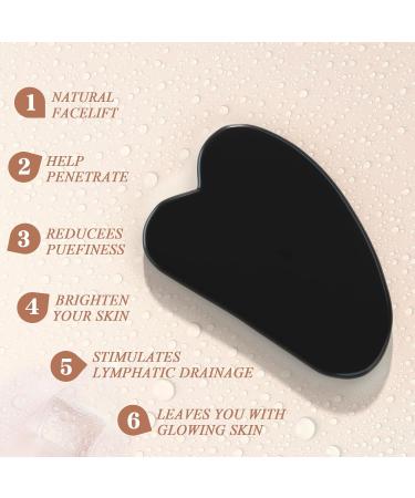 YLTNEUQER Jade Roller Gua Sha Set (Black) - Buy Online on GoSupps.com