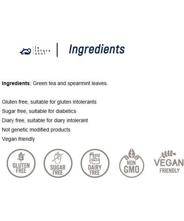  LATETERAZUL The Blue Teapot: 150 organic green tea bags with peppermint. Moruno organic green tea Moroccan Arabic style. 150 bags of 1.5 grams each. - Buy Online on GoSupps.com