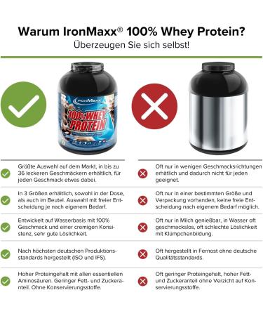 Ironmaxx 100% Whey Protein Powder - Chocolate Coconut 2.35kg | Low Sugar Water-Soluble Protein | Delicious Flavors Available - Shop Internationally! - Buy Online on GoSupps.com