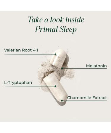 Primal Harvest 2 Pack Primal Sleep 120 Capsules with Valerian Root L-Tryptophan GABA Chamomile and Melatonin 3mg Unflavored 60 Count (Pack of 2) - Buy Online on GoSupps.com