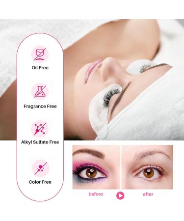 Eyelash Extension Shampoo - Delicate Eyelash Extension Cleaner with Rinse Bottle Brush Eyelash Extension Foam 100ml - Buy Online on GoSupps.com