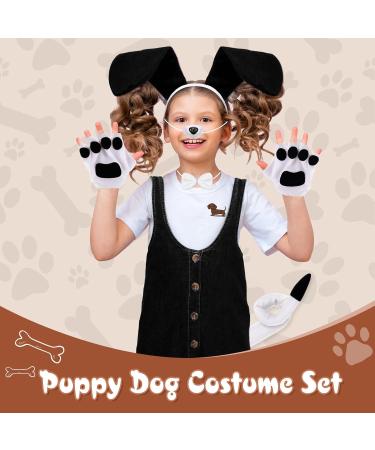 Hifot 5-Piece Puppy Dog Costume Set | Headband Ears Tail & Fake Nose for Adults & Kids | Perfect Party Decoration Accessories - Buy Online on GoSupps.com
