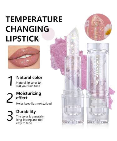Glitter Confetti Lip Balm Set - Color Changing Moisturizing Lipstick & Tinted Balm - Hydrating & Plumping 3PCS - Buy Online on GoSupps.com