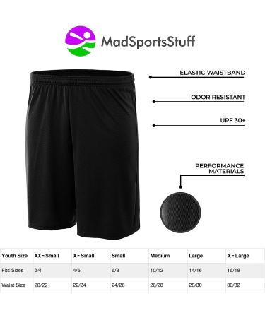 Kids Youth Basketball Shorts - Pocket-Free for Boys and Girls - Black Medium - Buy Online on GoSupps.com