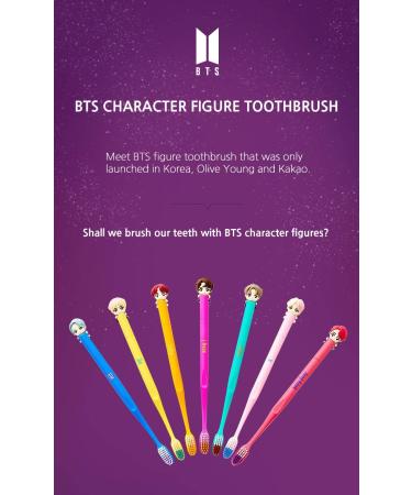 BTS Official Merchandise - K-Pop Fans Gift | Character Figure Toothbrush with Magnetic Holder (V) 5740 - Buy Online on GoSupps.com
