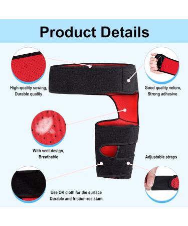 Gonosom Thigh Compression Bandage | Adjustable Support for Hip Groin Knee & Thigh Tendons - Men & Women - Buy Online on GoSupps.com
