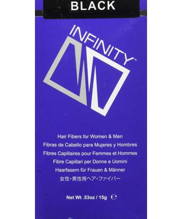 Infinity Hair Fiber 15g Black - Hair Loss Concealer for Men & Women - Buy Online on GoSupps.com