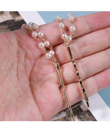 Shop Inilbran Boho Layered Head Chain | Gold Pearl Hairpins & Vintage Hair Accessories for Women & Girls - Buy Online on GoSupps.com