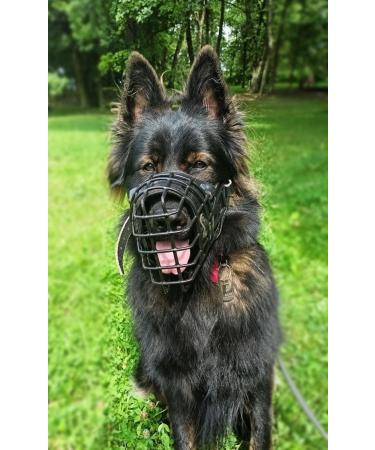 Dingo Gear Rubberized Metal Muzzle for Medium Dogs - Comfortable & Durable Solution for German Shepherds - Ideal for Long Walks | S03041 - Buy Online on GoSupps.com