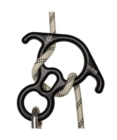 SOB Rescue Figure 8 Descender Belaying 40KN Bent Ear Belay Device Rock Climbing Rappelling Gear Aluminum Magnesium Alloy