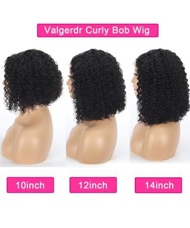 Valgerdr 12 Inch Short Curly Bob Wig | 4x4 Lace Closure | Human Hair 180% Density - Buy Online on GoSupps.com