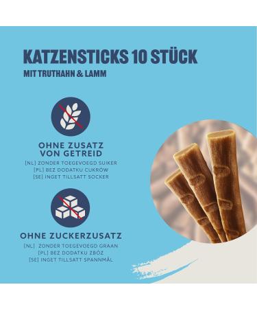 Buy Our Essentials by Amazon Cat Sticks with Turkey & Lamb - 50g | Premium Treats for Cats - International Shipping Available - Buy Online on GoSupps.com