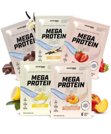 Energybody mega protein H2O protein powd Package package - 5x30g - For water optimized egg white protein powder as a whey casein mix/protein powder test package/protein powder test set