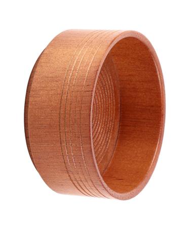 Qiilu Razor soap made of wood cup tool natural for men razor cleaning foam round shaving bowl beard bowl bare soap helps to produce thick foam