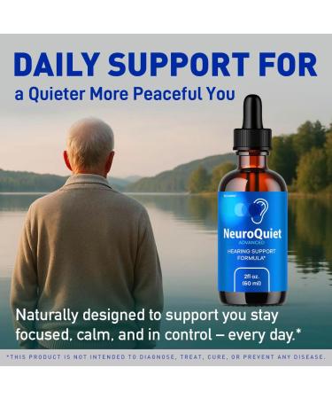 NeuroQuiet Drops - Official NeuroQuiet Daily Hearing Support All Natural Clean Liquid Advanced Formula for Ear Health Auditory Clarity & Inner Ear Balance Reviews 1 Bottle for 1 Month - Buy Online on GoSupps.com