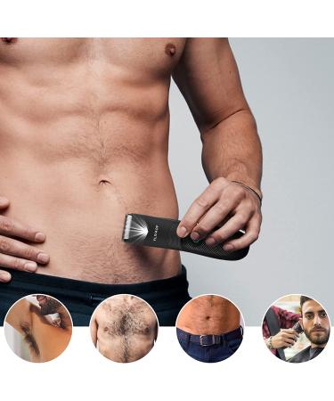 Men's Body Hair Trimmer and Ball Shaver - Electric Groomer with LED, Ceramic Blades, USB Charging - XL Black - Buy Online on GoSupps.com