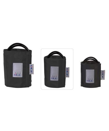 MDF Latex-Free Blood Pressure Cuff - Large Adult - Dual Tube - D-Ring - Black (MDF2080460D-11)