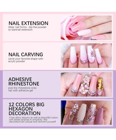 Morovan Acrylic Nail Kit for Beginners - Professional Clear White Pink Acrylic Nail Set for DIY Nail Art Design - Salon Quality Acrylic Nails Supplies - Buy Online on GoSupps.com