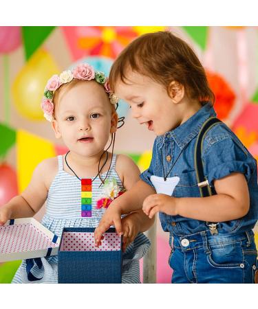 Sensory Chew Necklace Set for Kids - 6 PCS Silicone Teething Toys for Babies with Autism, ADHD, Anxiety - Easy to Clean - Buy Online on GoSupps.com