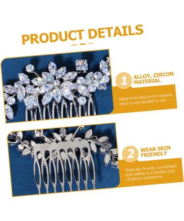 Ipetboom Hair Comb Bride Rhinestone Barrette Accessory Bridal Head Wedding - Buy Online on GoSupps.com