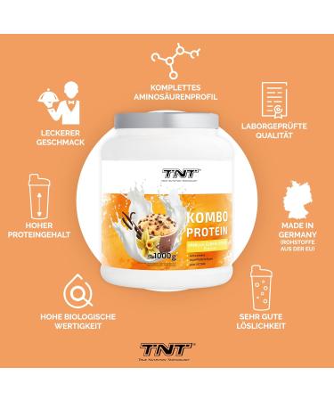  True Nutrition Technology TNT Combo Protein (1000g) Protein powder with 3 protein sources Extra creamy Lactase for optimal tolerance - Buy Online on GoSupps.com