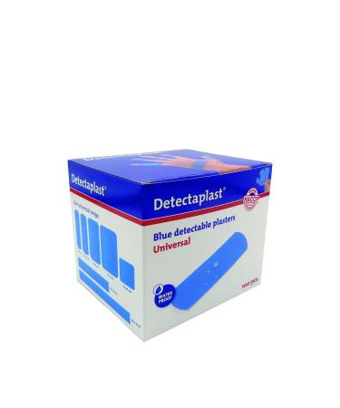 Detectaplast Blue plasters Universal  Metal detectable and Waterproof plasters  Essential for Catering First aid kit in Food handling environments  Kitchen aid  25 x 72 mm  100 Strips