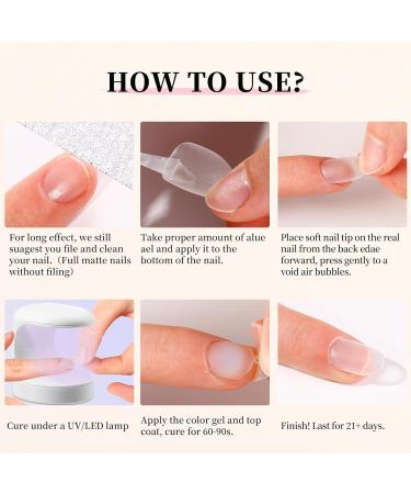 Aieenjor Extra Strong 4 in 1 Nail Glue for Artificial Nails - UV Gel Adhesive for Tips Press-On & Acrylic Nails - 8ml - Buy Online on GoSupps.com