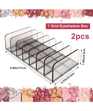 Makeup Palette Organizer(2 Pack) Acrylic Eyeshadow Palette Pallet 8 Sectons BPA-Free Divided Make Up Blush Contour Storage Holder Cosmetic Eye Shadow Display Stand Clear Rack Vanity Holder(Grey). Y002 - Buy Online on GoSupps.com