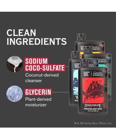 Every Man Jack Game of Thrones Collectors Body Wash Gift Set - Includes 4 Body Washes with Clean Ingredients & Westeros Inspired Scents Assorted 13.5 Fl Oz (Pack of 4) - Buy Online on GoSupps.com