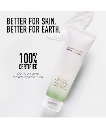 bareMinerals Skinlongevity Face Cleanser Cream-to-Foam Cleanser with Mineral Herb Complex Removes Makeup & Sunscreen Strengthens Skin Barrier Purifies Without Stripping Gentle for All Skin Types Cushion Cloud - Buy Online on GoSupps.com