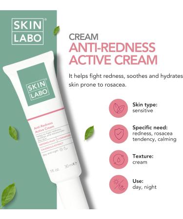 SKIN LABO Active Anti-Redness Cream Soothing Moisturizing with Defensil-Plus & Calendula Extract - 30ml - Buy Online on GoSupps.com