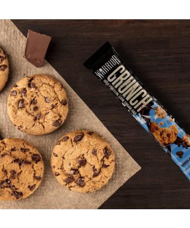 Warrior Crunch Choc Chip Cookie Dough Bars - 12 Count Pack - Delicious Chocolate Chip Cookie Dough Flavor - Buy Online on GoSupps.com