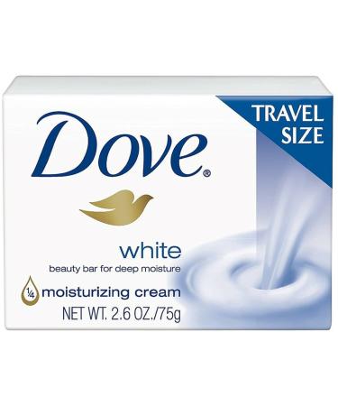 Dove White Travel Size Bar Soap With Moisturizing Cream 2.6 oz (Pack of 7)