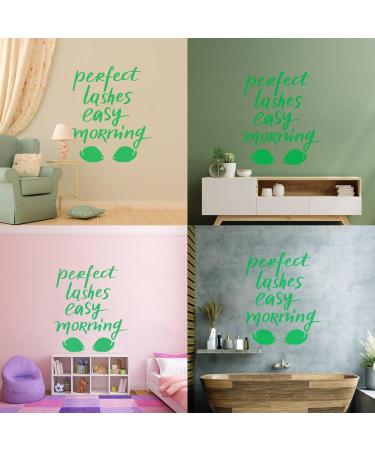 Autocollants muraux en vinyle Mascara Maquillage Cils Salon de beaut Citation 36x43 2 cm Plusieurs options de taille Petit Vert Vinyl Art Stickers Zz5130 S-Green - Buy Online on GoSupps.com