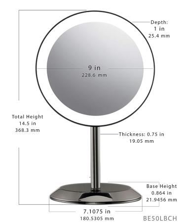 Conair LED Lighted Makeup Mirror - 8x Magnification, Satin Chrome Finish - Buy Online on GoSupps.com