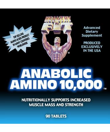 Healthy 'N Fit Anabolic Amino 10 000 Tablets - 90 Count | EAA & BCAA Blend | 10 000mg Amino Acids/Serving - Buy Online on GoSupps.com