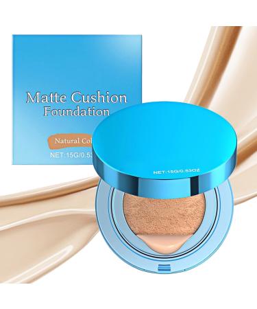 Air Cushion Makeup - Long-Lasting Matte Foundation for Women | Extended-Wear Concealer Cream for Parties Beach Outdoors School and Business Travel