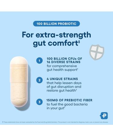 Physician's CHOICE 100 Billion Advanced Probiotic - 16 Strains + Organic Prebiotics - Digestive & Gut Health - Supports Occasional Constipation Diarrhea Gas & Bloating - Probiotics for Women & Men - Buy Online on GoSupps.com