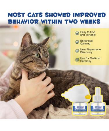 Cat Calming Pheromone Diffuser Refill Cat Calming Spray Urine Spraying Marking and Anxiety Anti Anxiety Relaxant 1 Diffuser +2 Refills Diffuser Kit - Buy Online on GoSupps.com