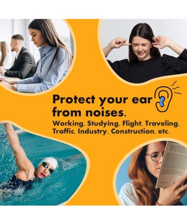 Acousdea Reusable Moldable Silicone Ear Plugs for Sleeping, Snoring, Swimming - 6 Pairs Black with Carry Case - Buy Online on GoSupps.com