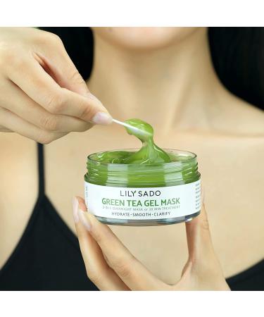 LILY SADO MATCHA MADE IN HEAVEN Green Tea Gel Overnight Face Mask - 4 oz - Clears Pores, Acne, Reduces Pore Size - Gentle for All Skin Types - Buy Online on GoSupps.com
