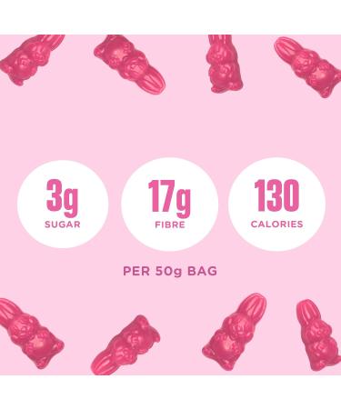 SmartSweets Berry Bunnies gummy Easter candy 50 gram pouches (pack of 14) - Buy Online on GoSupps.com