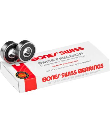 Bones Swiss Skateboard Bearings 8 Pack - Buy Online on GoSupps.com