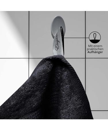 Class Home Collection 100% Cotton Black Terry Towels - Pack of 4 (50x100 cm) - Premium Quality for Ultimate Comfort - Buy Online on GoSupps.com