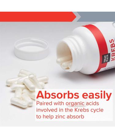 Vibrant Health Krebs Zinc 60 Vegetable Capsules - Immune Support & Vitality - Buy Online on GoSupps.com