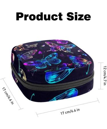 MuooouM Portable Zipper Storage Bag for Women - Neon Colors Perfect for Teenagers & Girls | 4.7x6.6x6.6 in - Buy Online on GoSupps.com