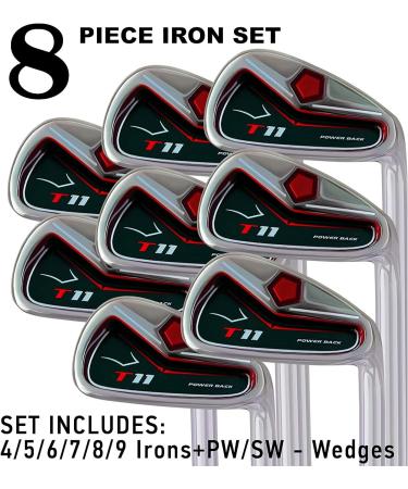 Custom XL XXL Irons Golf Club Set with Free Matching Sand Wedge | Power Back T11 +2 Irons | Big and Tall Extra Long | 4-PW Set - Buy Online on GoSupps.com