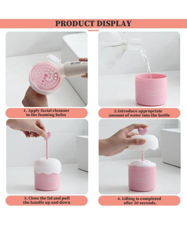 Skincare Bubble Foam Maker - 2Pcs Heart Design Portable Cleanser Foamer for Travel & Home - Fast Foaming Face Wash - Buy Online on GoSupps.com